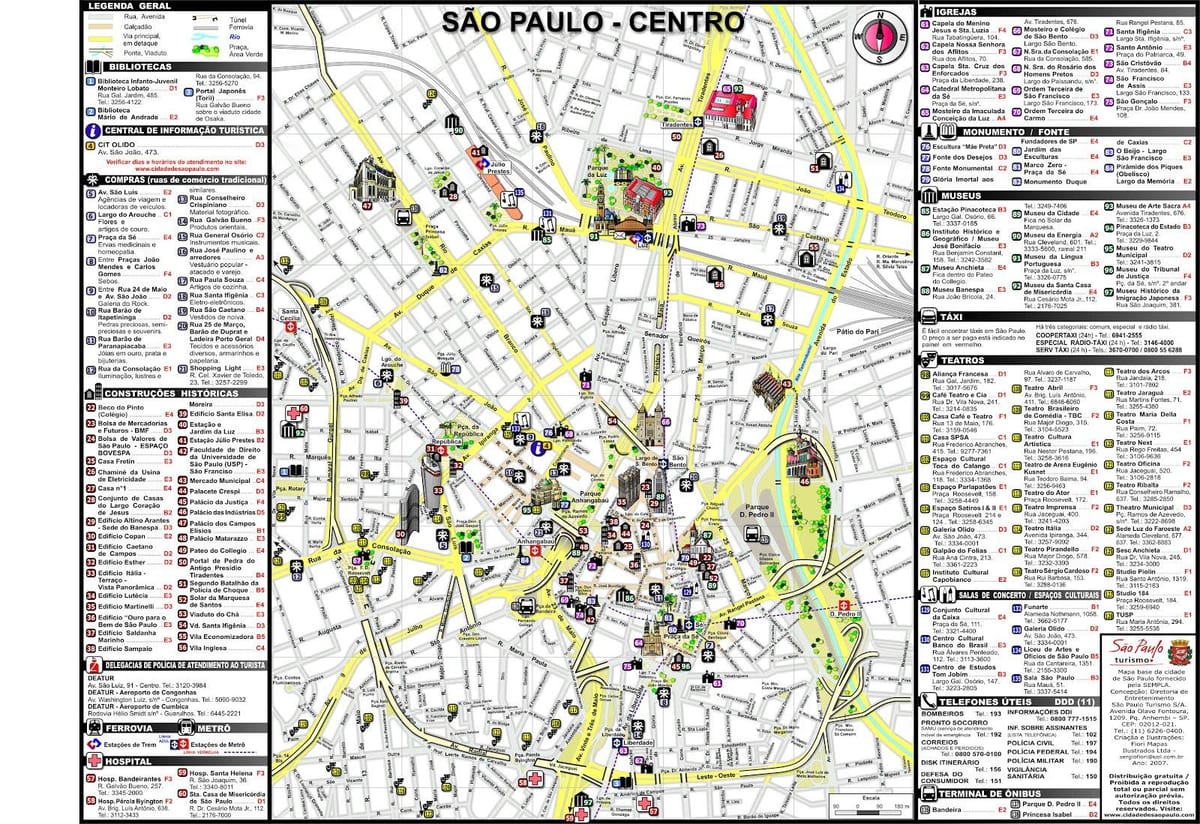 Sao Paulo kaarte