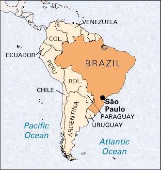 kaart van die san Paulo