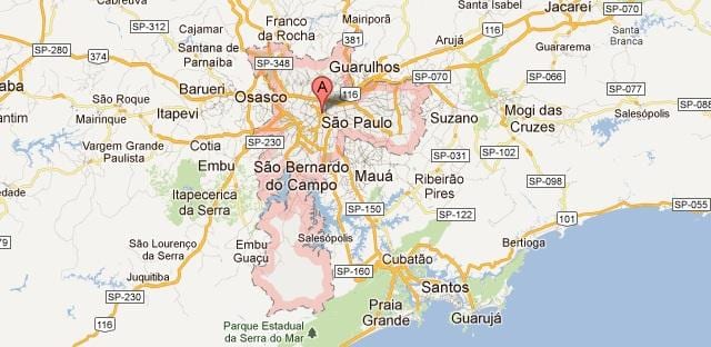 google kaart Sao Paulo