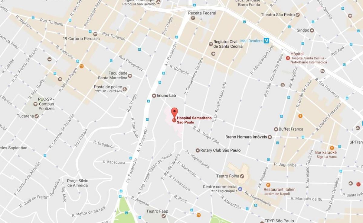 São Paulo hospitaal kaart