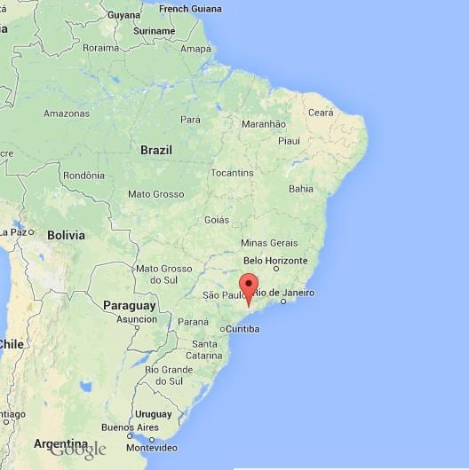 waar is Sao Paulo geleë op'n kaart