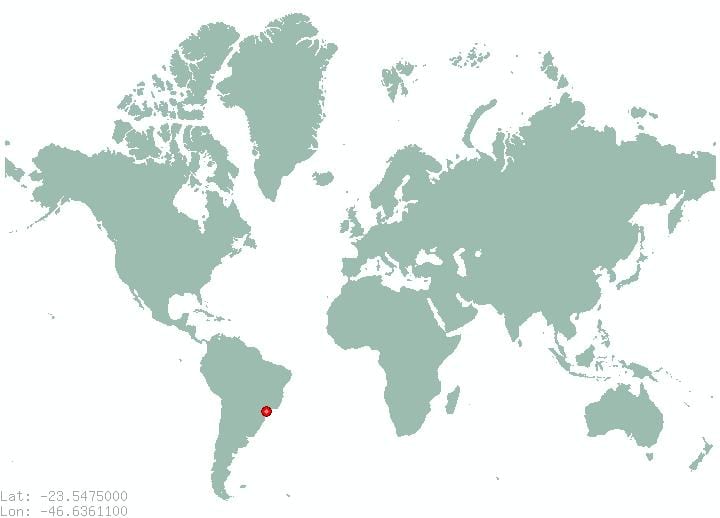 waar is Sao Paulo geleë op'n kaart